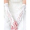 Énergique satin avec application blanc chic | gants de mariée modernes - photo 1