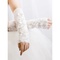 Excellent avec l'application de pointe blancs élégants | gants de mariée modestes - photo 2