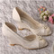 Chaussures de mariage tendance compensées taille réelle du talon 3.15 pouce (8cm) printemps eté - photo 4