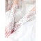 Pétillant satin blanc avec applications gants de mariée modestes - photo 1