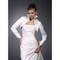 Coupé taffetas blanc élégant | modest perles bolero - photo 1