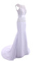 Robe de mariée avec bouton au niveau de cou ceinture haut bucolique de traîne moyenne - photo 4