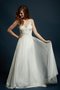 Robe de mariée vintage facile v encolure avec perle manche nulle - photo 1