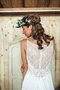 Robe de mariée vintage ligne a bandouliere spaghetti boutonné avec décoration dentelle - photo 2