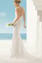 Robe de mariée longue simple en plage bretelles spaghetti sans ceinture - photo 2