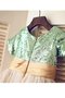 Robe de cortège enfant de princesse en tissu pailleté textile en tulle a-ligne avec zip - photo 4