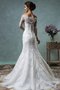 Robe de mariée distinguee exclusif decoration en fleur en dentelle avec mousseline - photo 2