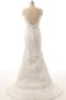 Robe de mariée longueur au ras du sol en organza avec perle cordon col u profond - photo 2