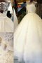 Robe de mariée avec sans manches de mode de bal noble avec perle d'epaule ajourée - photo 3