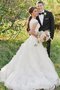 Robe de mariée distinguee romantique avec gradins en organza v encolure - photo 2