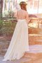 Robe de mariée nature avec perle longueur au ras du sol textile en tulle ligne a - photo 2