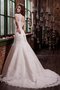 Robe de mariée modeste longue avec décoration dentelle appliques avec lacets - photo 2