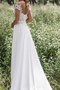 Robe de mariée naturel ligne a de princesse v encolure avec sans manches - photo 2