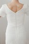 Robe mère de mariée v encolure maillot de traîne courte avec perle - photo 2
