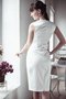 Robe de mariée naturel en satin avec sans manches avec zip collant - photo 2
