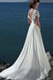 Robe de mariée avec manche courte multi couche fermeutre eclair avec ruban a plage - photo 2