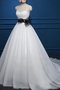Robe de mariée naturel de col en cœur a-ligne avec ruban avec sans manches - photo 1