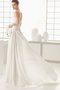 Robe de mariée à la mode plissé longue dans l'eglise a-ligne - photo 2