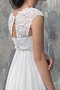 Robe de mariée nature plissé avec manche courte avec perle decoration en fleur - photo 2