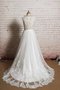 Robe de mariée attirent textile en tulle col ras du cou ligne a longueur au ras du sol - photo 2
