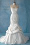 Robe de mariée elégant longueur au niveau de sol au drapée sans empire en taffetas - photo 1
