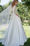Robe de mariée romantique classique avec manche 1/2 cordon manche nulle - photo 2