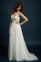 Robe de mariée vintage facile v encolure avec perle manche nulle - photo 2