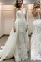 Robe de mariée charmeuse longue ligne a de traîne moyenne textile en tulle - photo 1