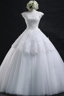 Robe de mariée romantique luxueux appliques en tulle de mode de bal