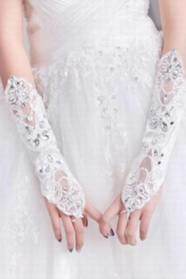 Sequin lace blanc chic | gants de mariée modernes captivant - photo 2