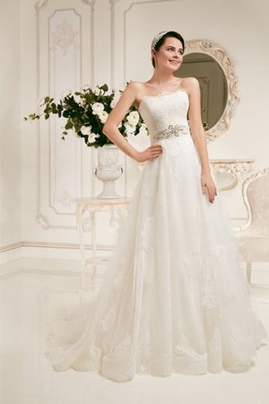 Robe de mariée elégant & luxueux classique & intempore col en cœur sans manches - photo 1