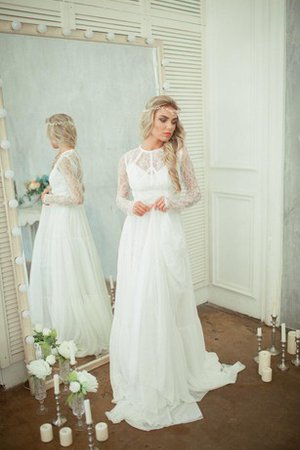 Robe de mariée avec fleurs organza traîne longue petites tailles sans manches - photo 1