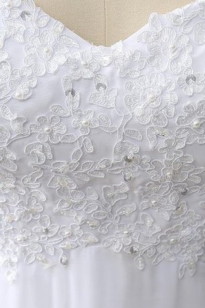 Robe de mariée pailleté facile avec cristal en chiffon bucolique - photo 2