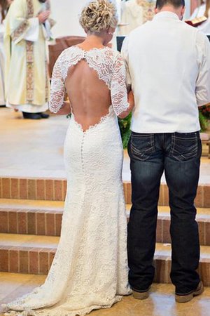 Robe de mariée romantique impressioé moderne trou de serrure manche nulle - photo 2