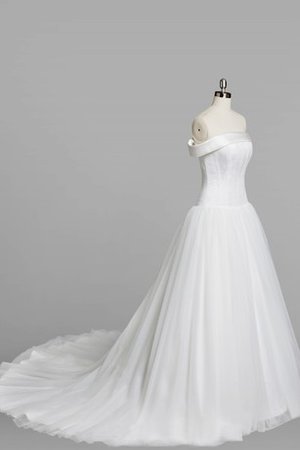 Robe de mariée naturel plissage en chiffon de mode de bal avec zip - photo 2