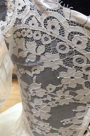 Robe de mariée modeste plissage avec manche longue cordon appliques - photo 2