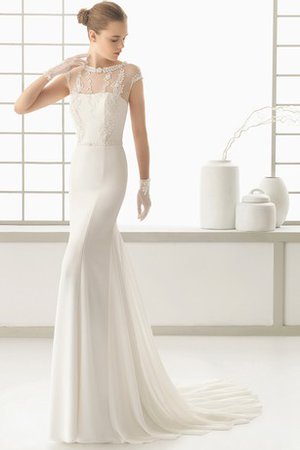 Robe de mariée longue avec manche courte salle interne avec mousseline collant - photo 1