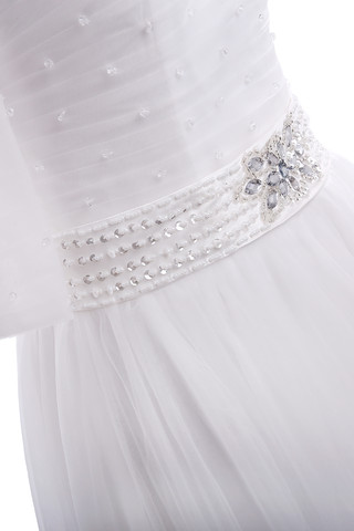 Robe de mariée exclusif formelle textile en tulle satin extensible avec zip - photo 6