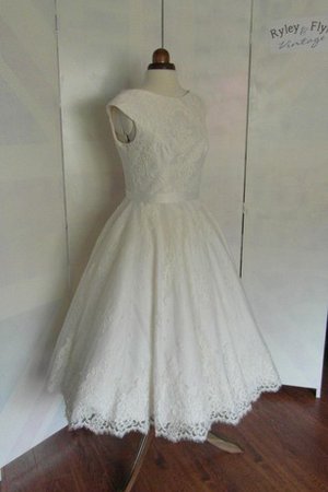 Robe de mariée vintage facile a-ligne fermeutre eclair ceinture - photo 1