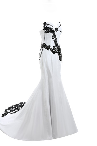 Robe de mariée brillant intemporel branle de traîne moyenne couvert de dentelle - photo 4