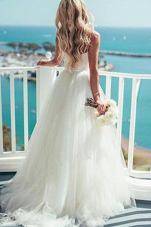 Robe de mariée organza traîne longue petites tailles appliques longue sablier - photo 4