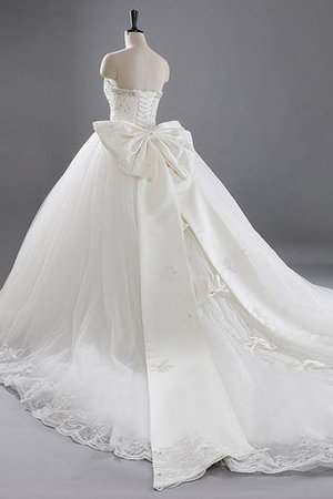 Robe de mariée grandiose longue plissage textile en tulle avec perle - photo 2