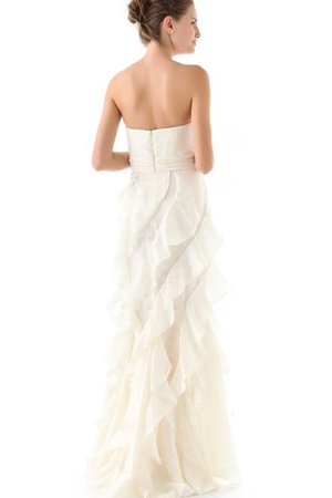 Robe de mariée longue naturel fermeutre eclair textile taffetas col en forme de cœur - photo 1