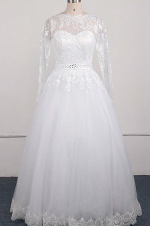 Robe de mariée naturel en tissu pailleté ligne a en dentelle de sirène - photo 1