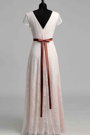 Robe de mariée elégant vintage romantique avec manche épeules enveloppants avec ruban - photo 2
