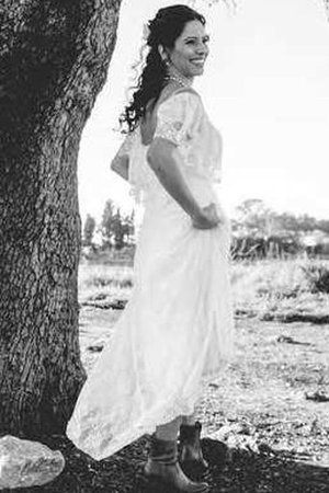 Robe de mariée plissage nature simple encolure ronde a-ligne - photo 2