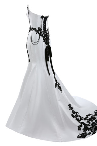 Robe de mariée brillant intemporel branle de traîne moyenne couvert de dentelle - photo 7
