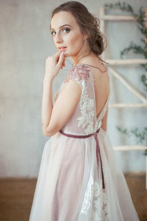 Robe de mariée facile classique boutonné appliques avec perle - photo 2