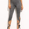 Leggings clair gris taille haute avec lacets - photo 2