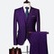 Terno masculino 3 pièces costumes jeunes hommes blazers costume ensembles - photo 4